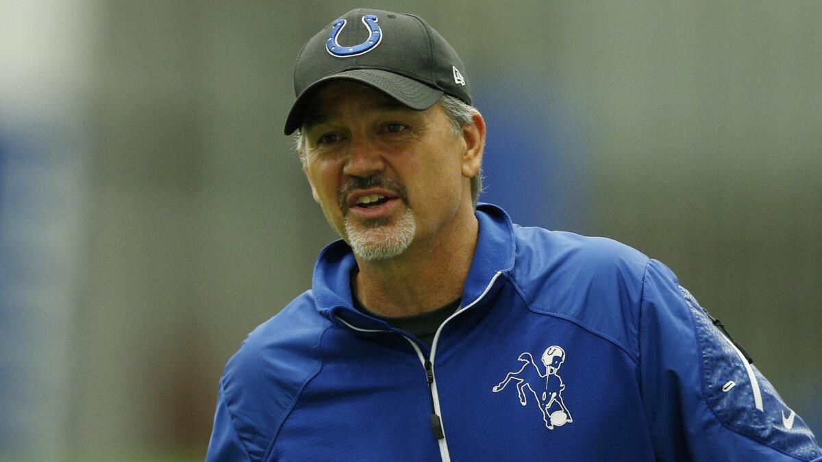 Indianapolis Colts Coach Chuck Pagano is looking forward to his second full season on the sideline after his rookie coaching campaign with the Colts in 2012 was interrupted by his battle with leukemia.