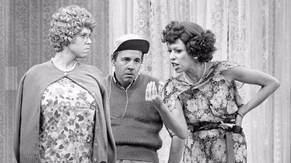 Vicki Lawrence, Tim Conway and Carol Burnett in a sketch from "The Carol Burnett Show."