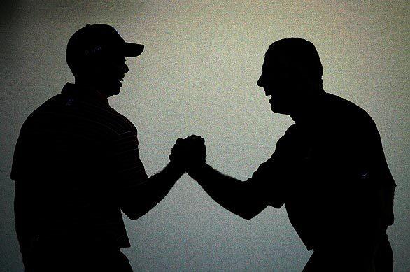 Tiger Woods and caddie Steve Williams