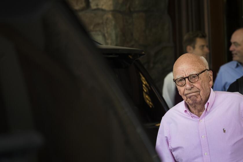 SUN VALLEY, ID - JULY 10: Rupert Murdoch, chairman of News Corp and co-chairman of 21st Century Fox, arrives at the Sun Valley Resort of the annual Allen & Company Sun Valley Conference, July 10, 2018 in Sun Valley, Idaho. Every July, some of the world's most wealthy and powerful businesspeople from the media, finance, technology and political spheres converge at the Sun Valley Resort for the exclusive weeklong conference. (Photo by Drew Angerer/Getty Images)