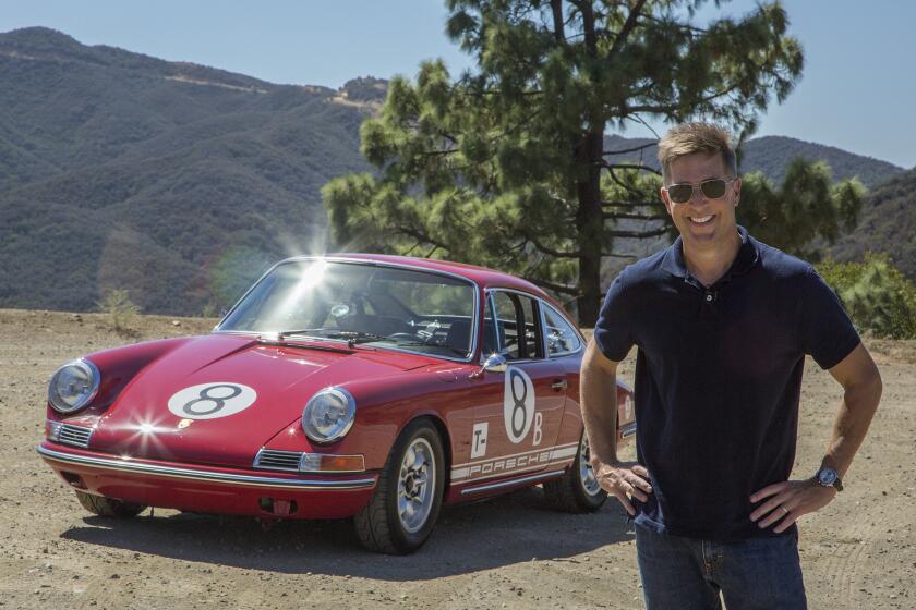 Former "Seinfeld" and "SNL" writer Spike Feresten took his 1968 911L Porsche race car on a spirited L.A. Drive from Pacific Coast Highway high into the Malibu hills.