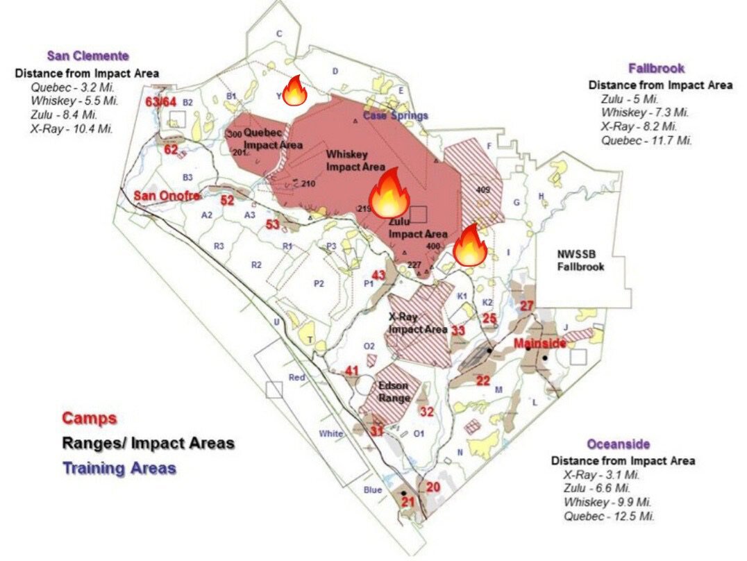 Trio Of Fires Burn More Than 8 500 Acres On Camp Pendleton The