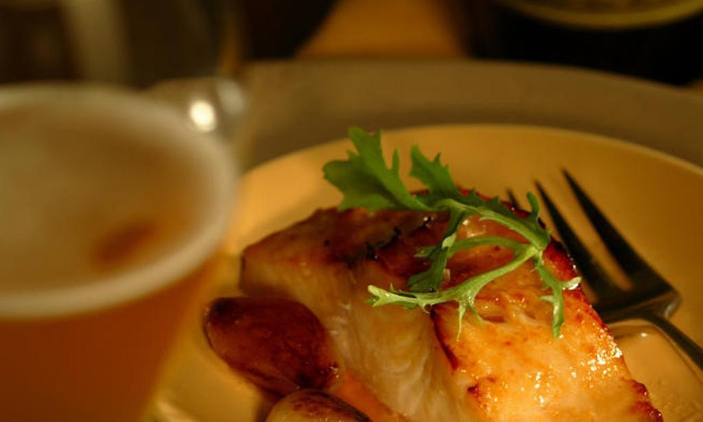 Black cod marinated in miso and beer