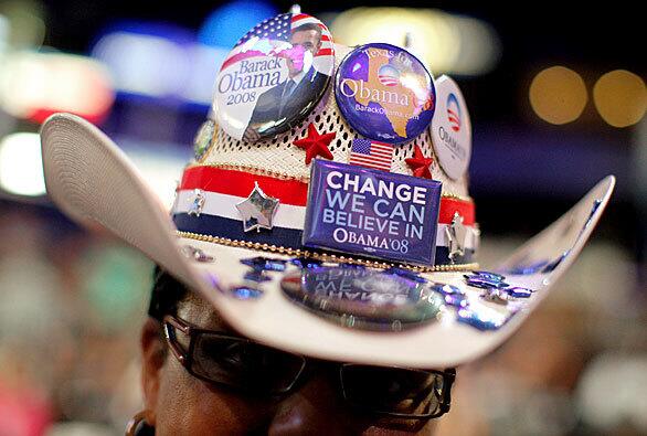 Festive hats at the Democratic National Convention