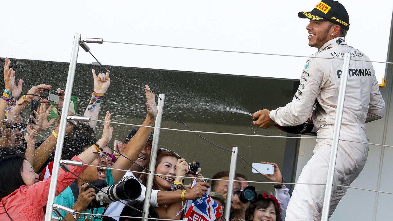 Lewis Hamilton moves close to Formula One title with win in Japan - Los  Angeles Times