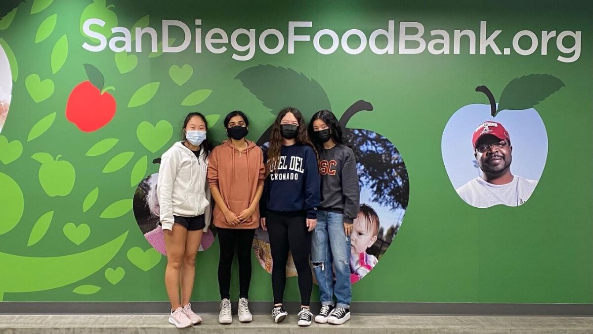 CCA Junior Optimist Club volunteers following their shift: Selena Xiang, Aanika Desai, Madison Schultz, and Joyce Lin.