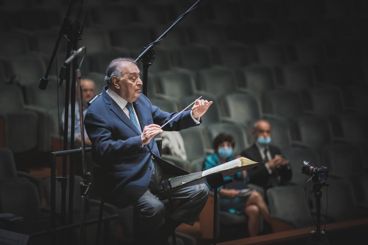 Zubin Mehta conducts the opening concert of the 2020 Maggio Musicale Fiorentino festival in Italy last week.