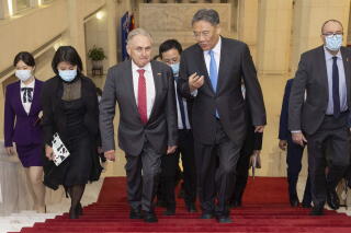 FILE- In this photo provided by the Department of Foreign Affairs and Trade (DFAT), A