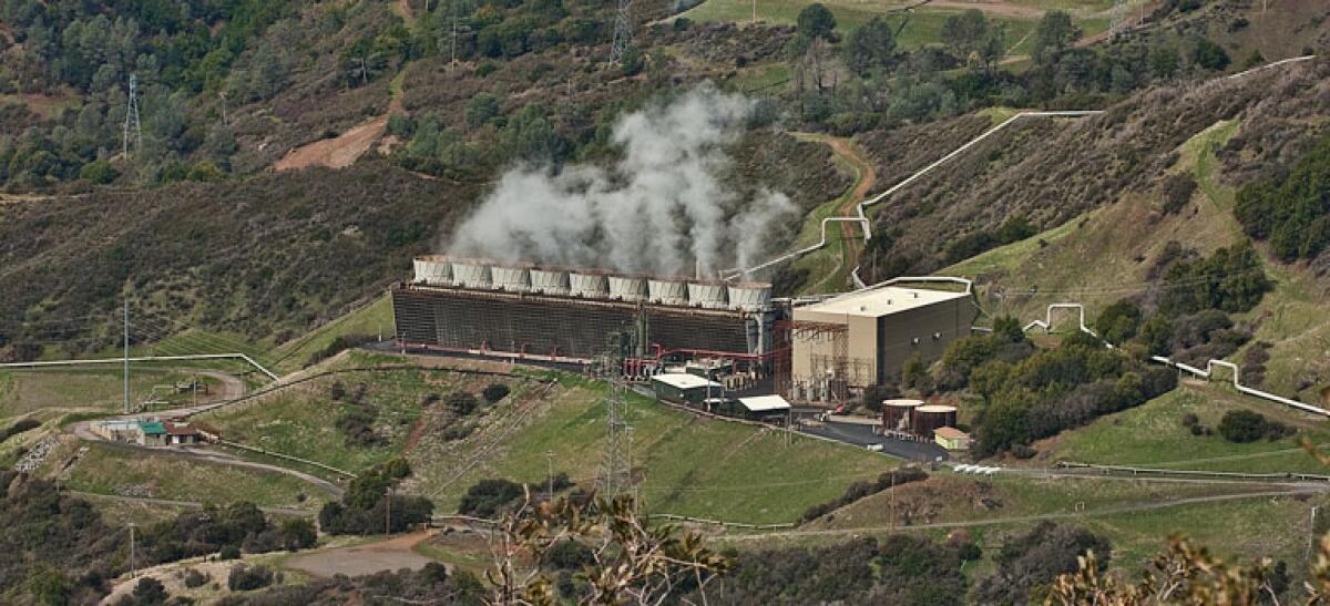 The Eagle Rock geothermal power plant, operated by Calpine, is located at The Geysers in Northern California.
