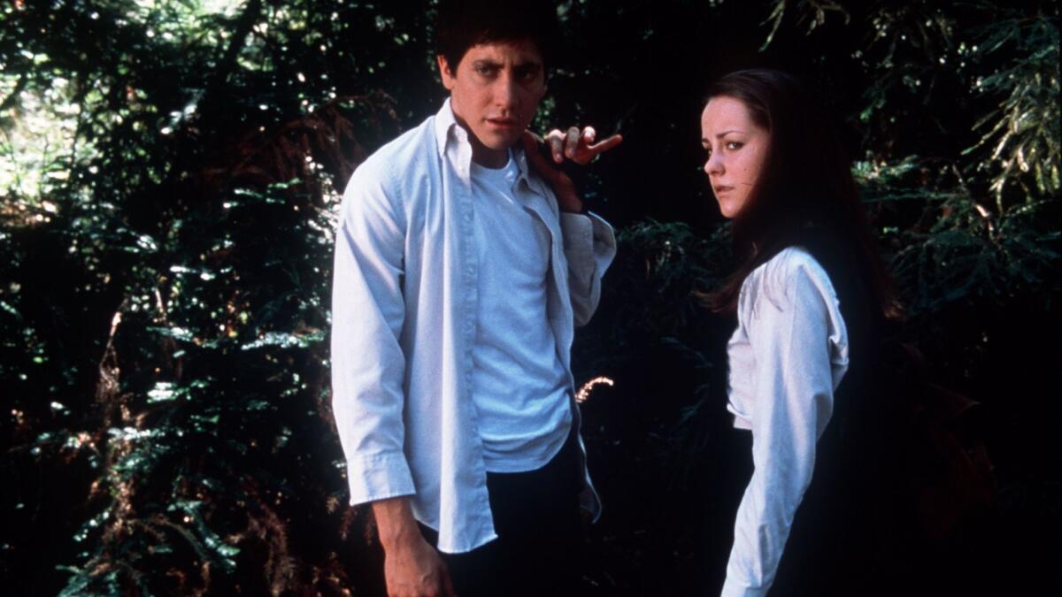 Jake Gyllenhaal and Jena Malone in "Donnie Darko." (Dale Robinette / NewMarket Films)