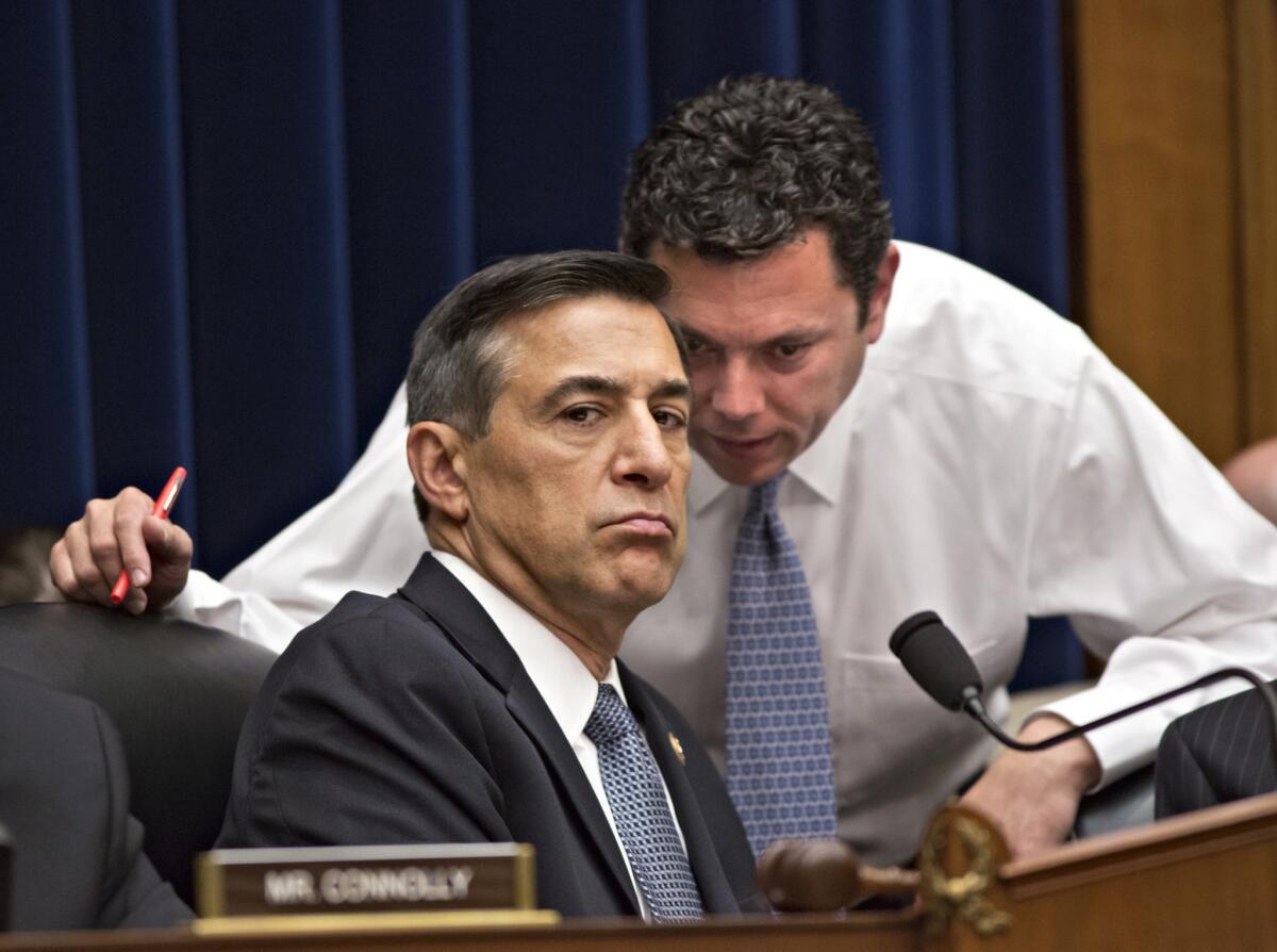 Rep. Darrell Issa, R-Vista, left: Doing the dirty work against the IRS on behalf of Republicans and Democrats alike.