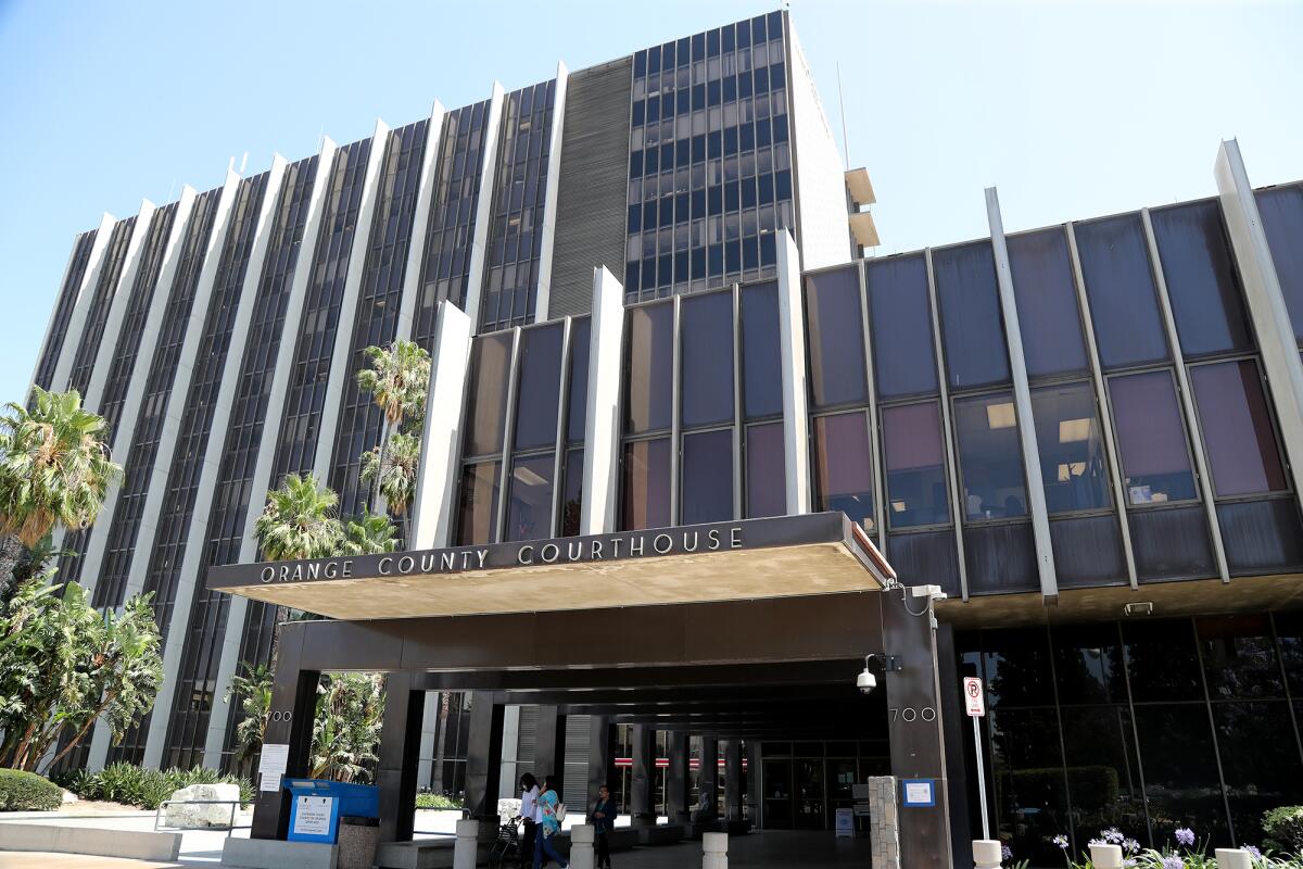 Central Justice Center in Santa Ana.