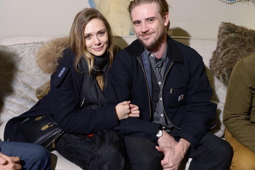 Elizabeth Olsen and now-fiance Boyd Holbrook at a Sundance Film Festival event in Park City, Utah, in January.