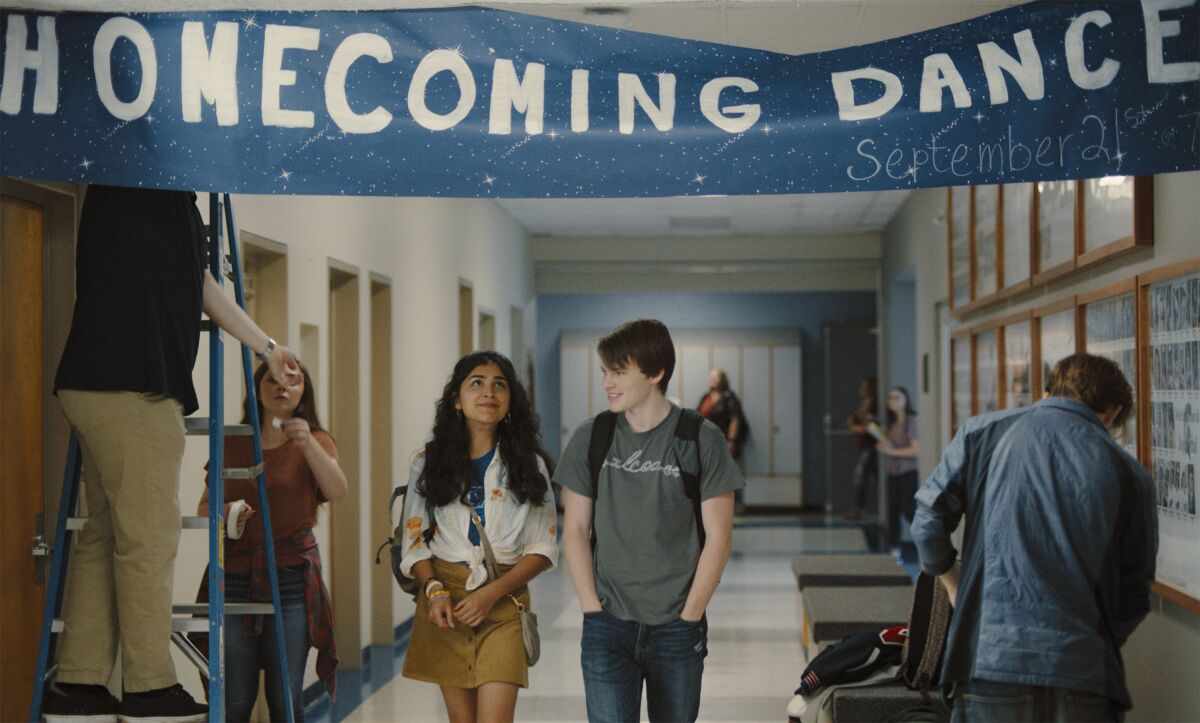 Atheena Frizzell and Josh Wiggins in the movie "Light From Light."
