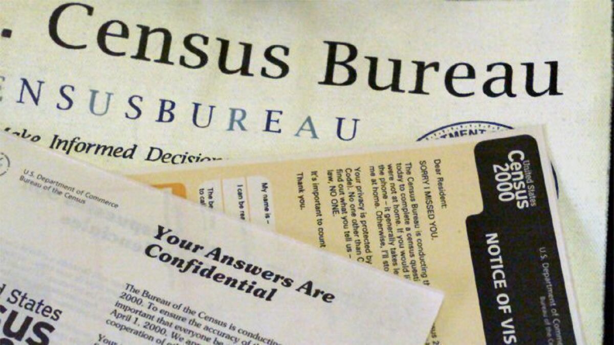 Paperwork used by census takers. 