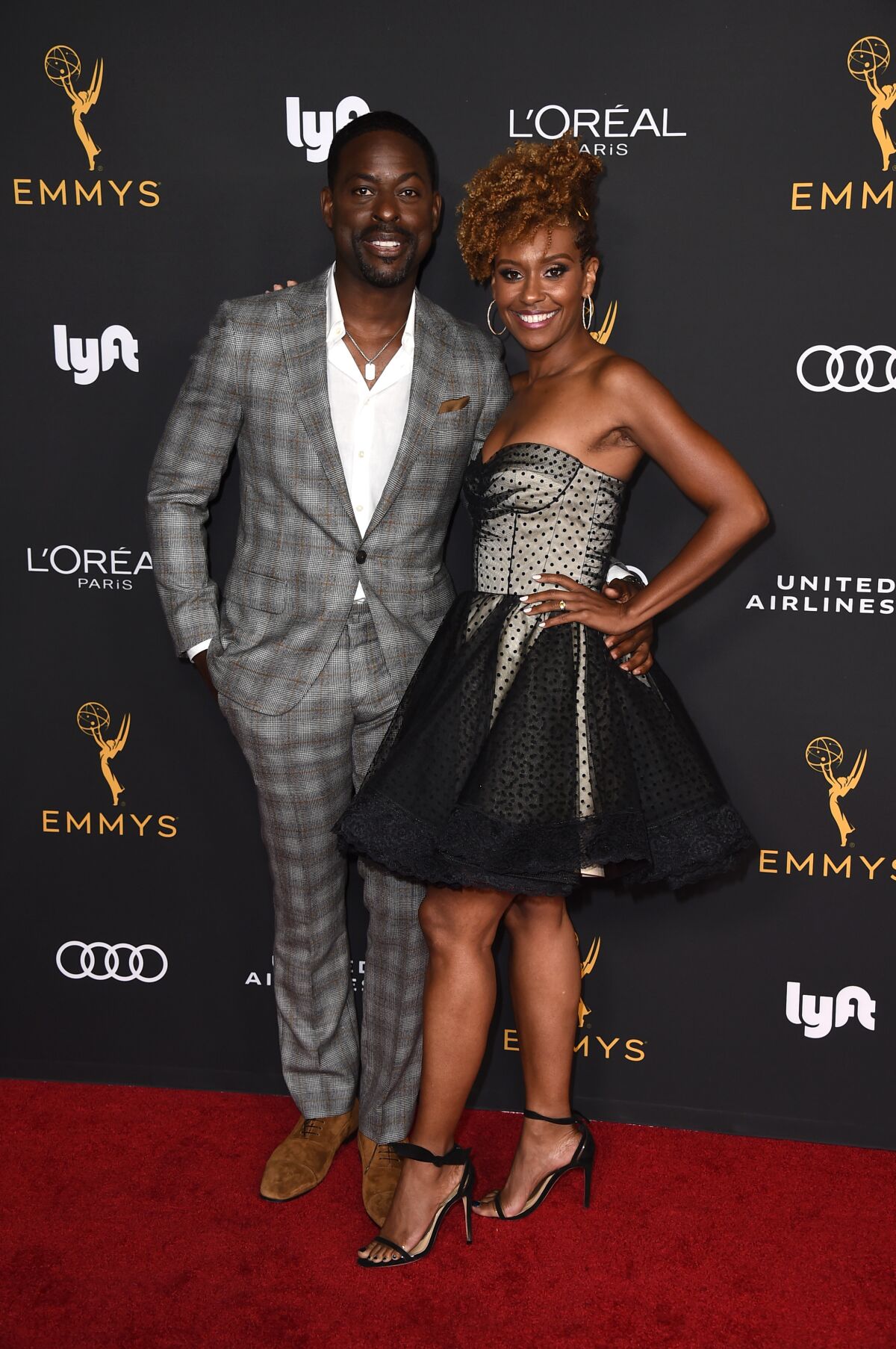 Emmy nominee Sterling K. Brown, left, and Ryan Michelle Bathe at the 2019 Performers Nominee Reception.