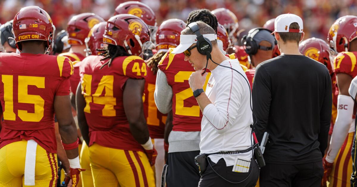 USC coach Lincoln Riley is content with his roster as the sprint transfer portal opens