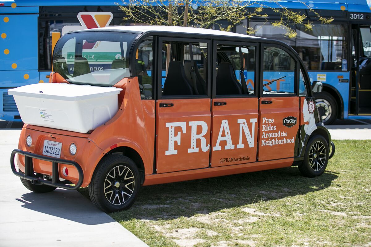 FRAN is part of the Anaheim Transportation Network's electric fleet of vehicles.