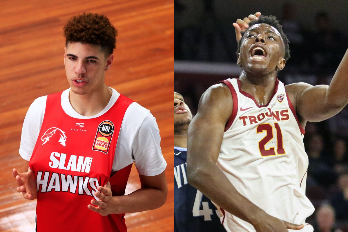 LaMelo Ball, left, and Onyeka Okongwu are among the rising stars in basketball from Southern California.