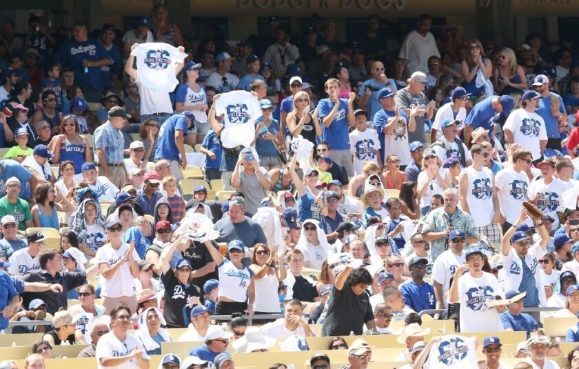 Fans are once again packing Dodger Stadium.