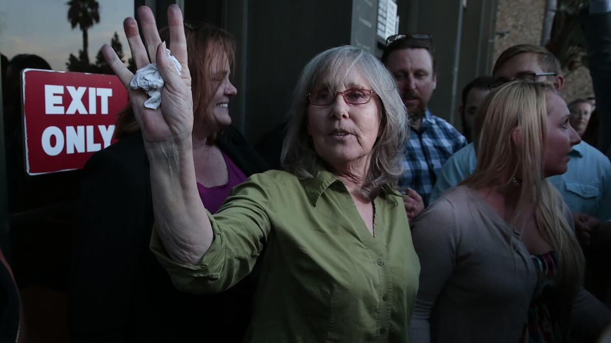 Susan Mellen exits the Torrance courthouse in 2014, when she was released from prison after being wrongly convicted of murder.