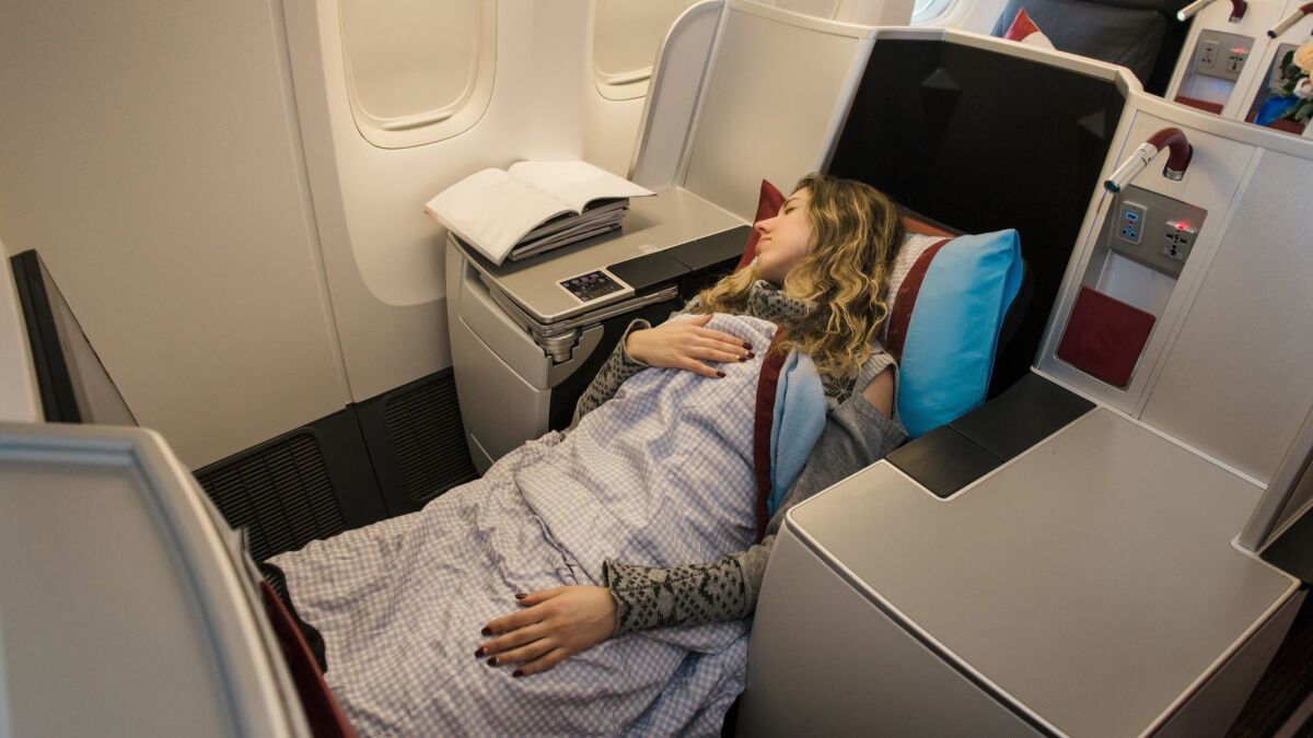 Sorry, no free upgrades to business class are available. Not even if it's your birthday.
