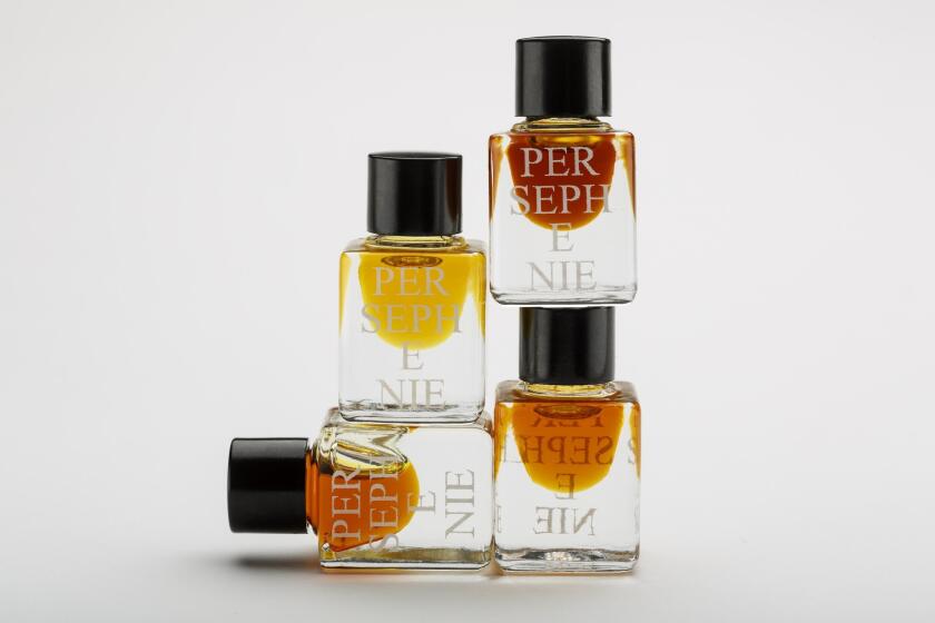 Persephenie's line of Vetiver Attar perfumes are made in Kannauj, India, using a process that hydro-distills flowers and herbs into sustainable vetiver oil. Vetiver Attar Perfume, $64.