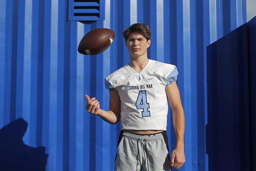 Corona del Mar senior quarterback Ethan Garbers is the Daily Pilot Dream Team Football Player of the Year. Garbers led the Sea Kings to the CIF Southern Section Division 3 and CIF State Division 1-A titles.