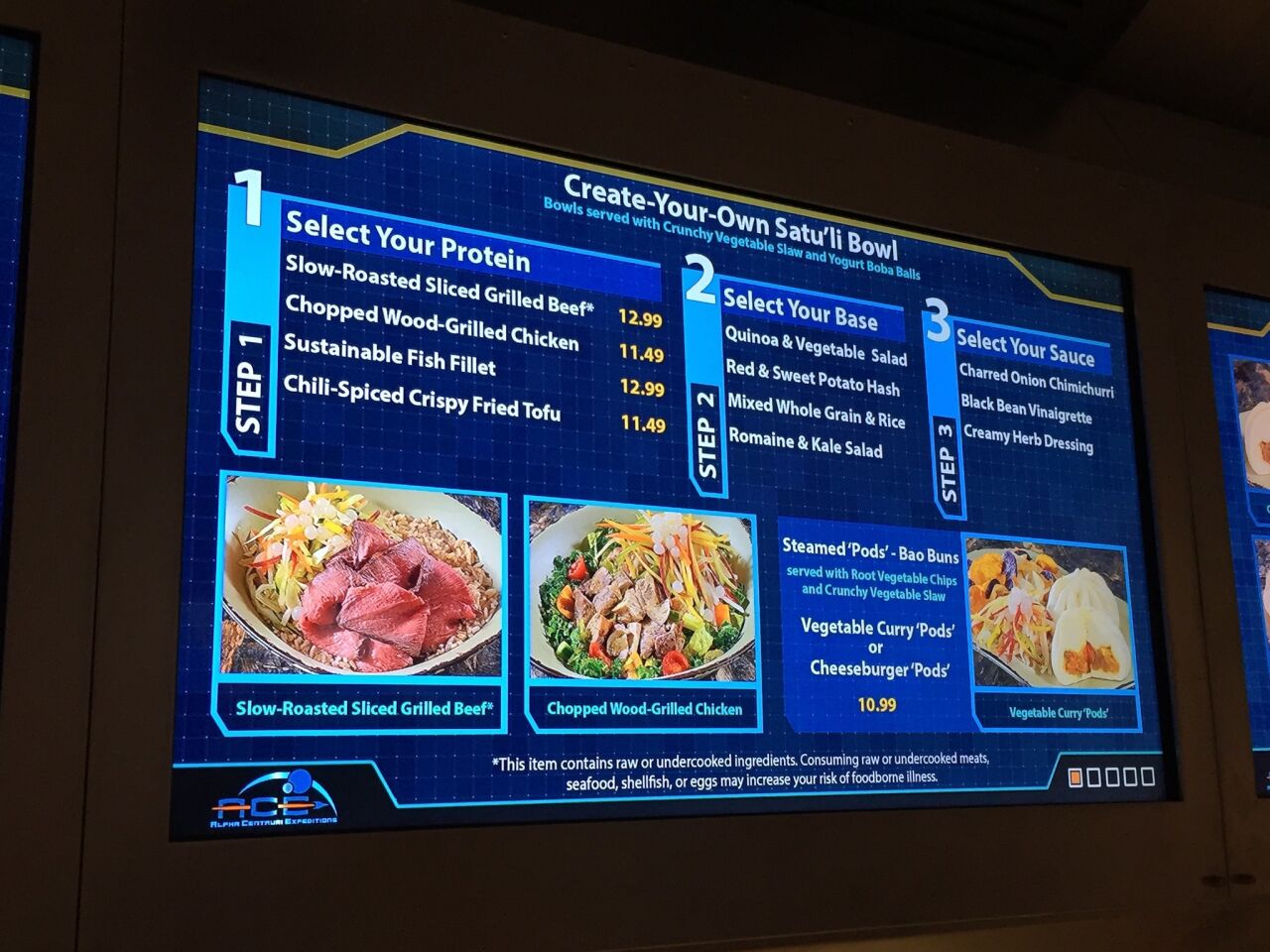 Ordering from The "Avatar"-inspired menu is as easy as 1-2-3.