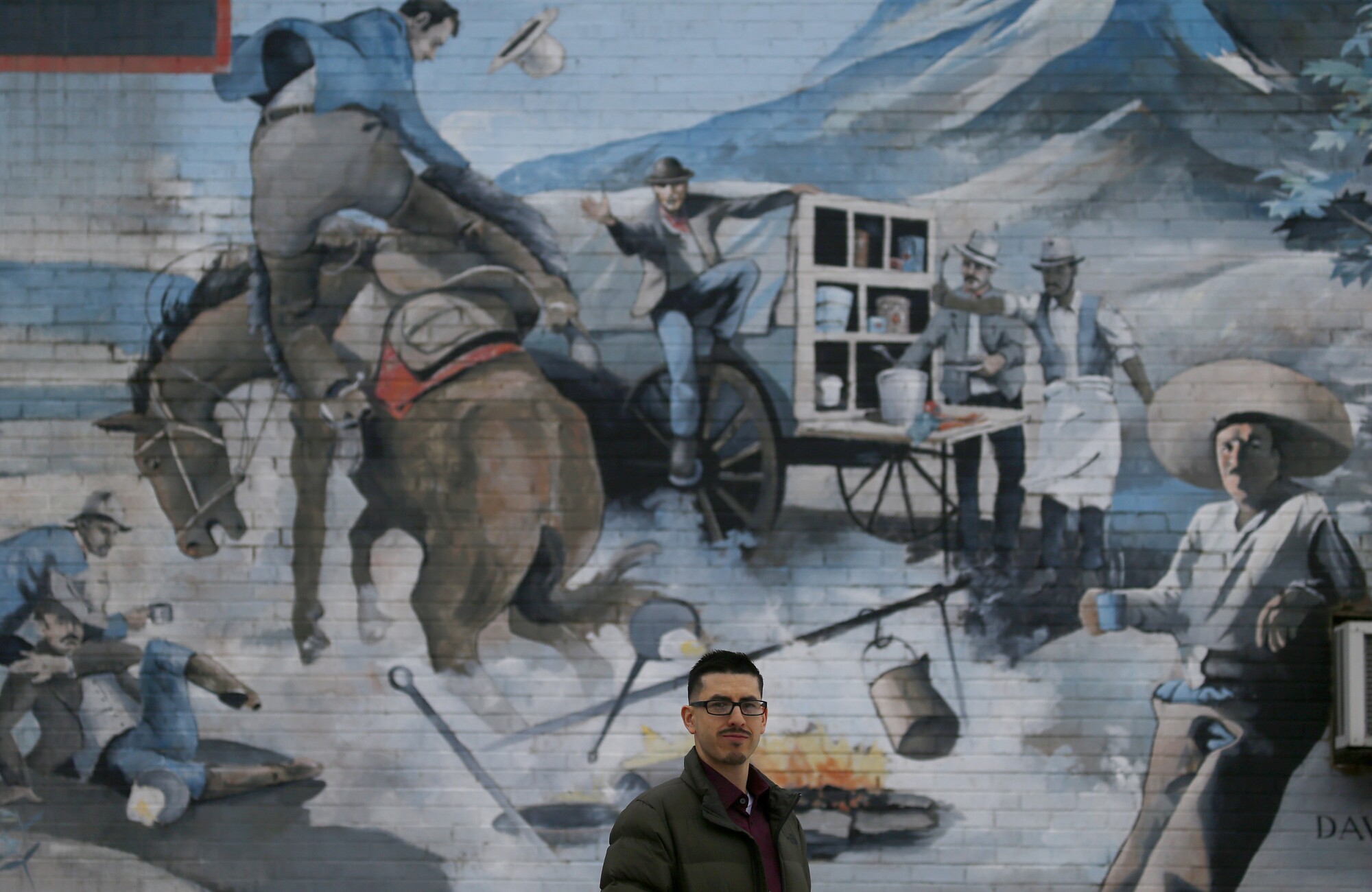 Paul Beltran outside Chic's Mexican restaurant in the heart of the Hispanic-Latino community of South Bend, Ind.