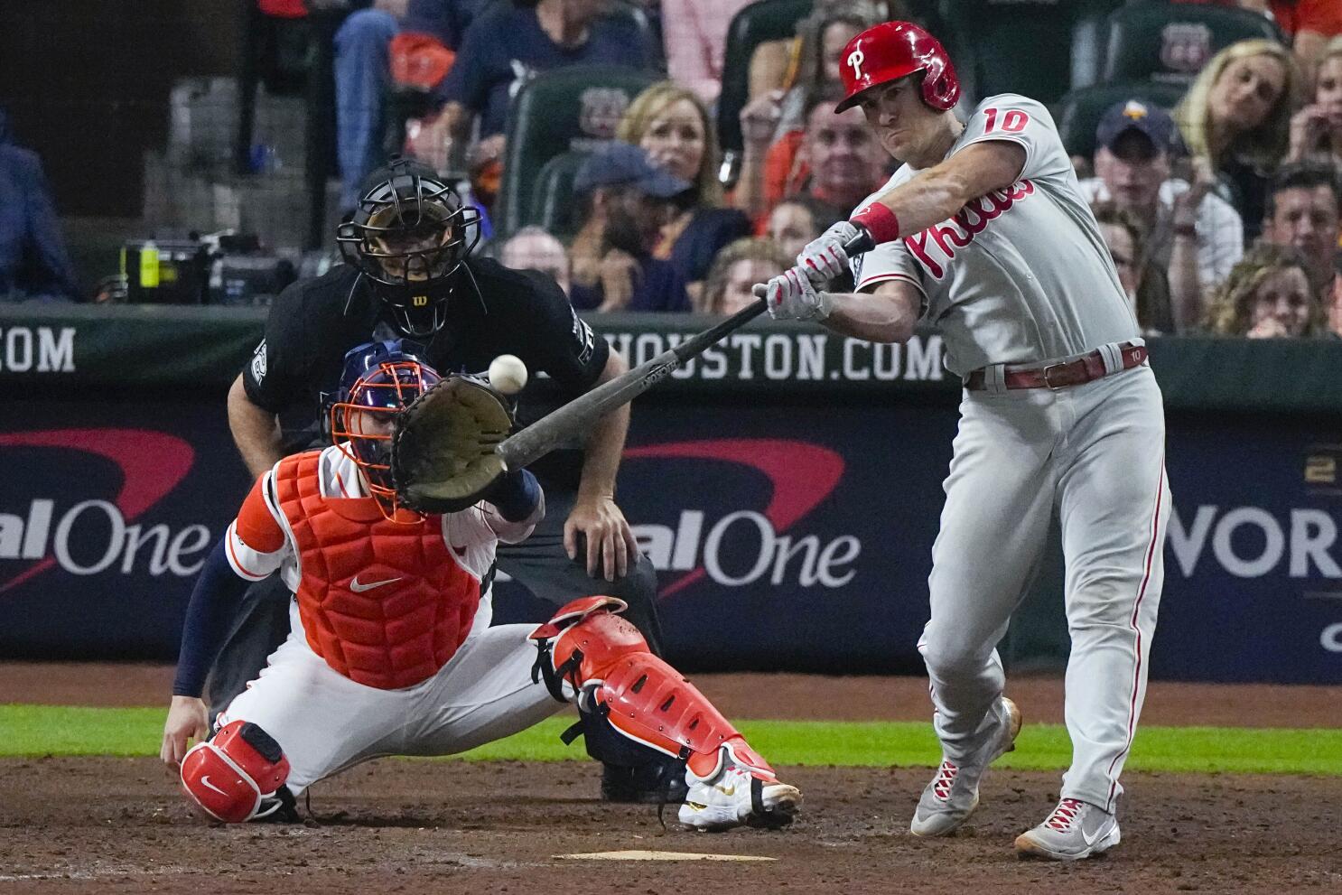 J.T. Realmuto home run video: Phillies catcher hits go-ahead shot in top of  10th inning in Game 1 vs. Astros - DraftKings Network