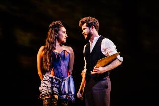 "Krystina Alabado and Graham Phillips in Sunday in the Park With George" at Pasadena Playhouse.