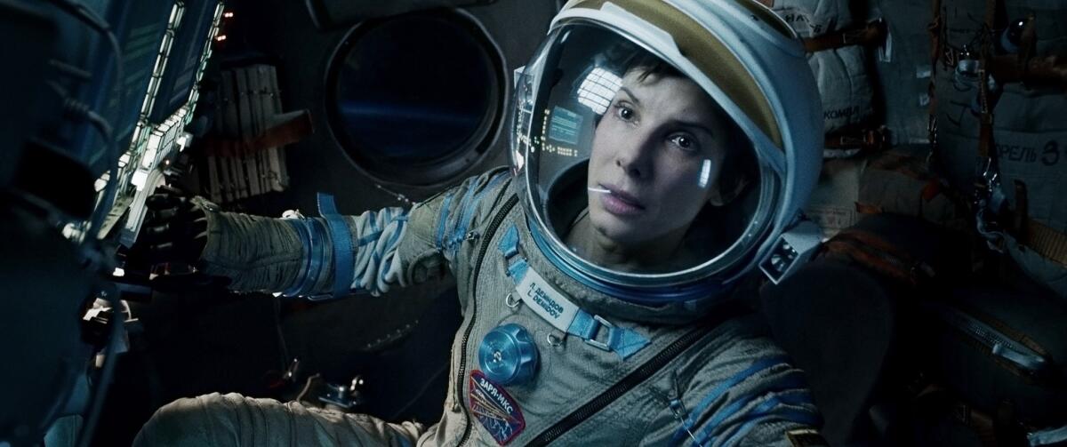 Sandra Bullock in a scene from "Gravity."