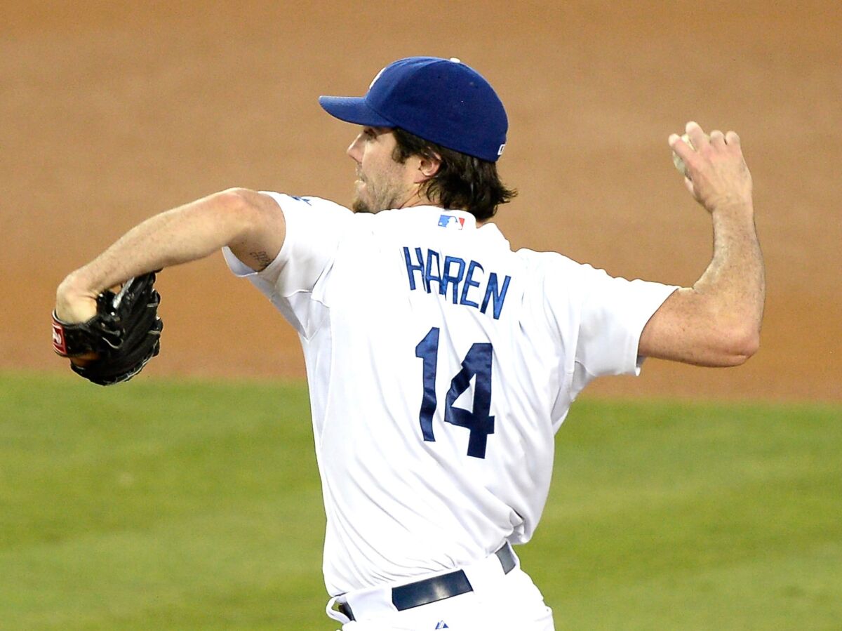 Dan Haren gave up a solo home run in the first inning, but then held the New York Mets to just three total hits over seven innings in Dodgers' 6-2 win.