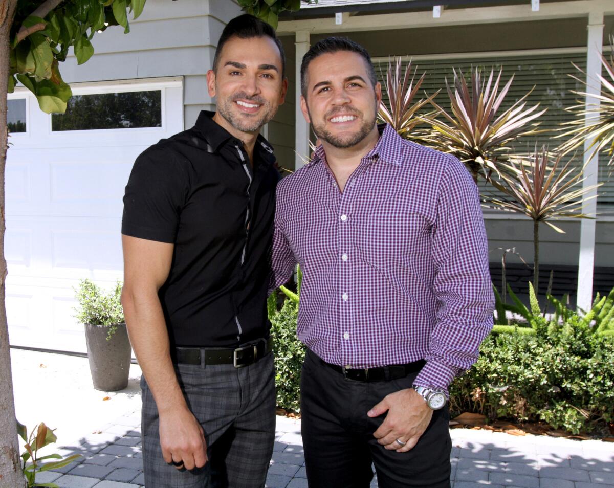 Paul Katami, left and Jeff Zarrillo, right, at their home in Burbank on Friday, June 26, 2015. The married couple celebrated the U.S. Supreme Court ruling that same-sex marriage equality should be allowed in all of the United States.