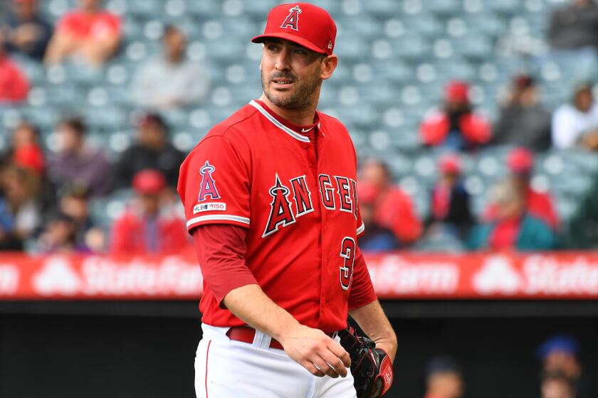 ANAHEIM, CA - MAY 23: Matt Harvey #33 of the Los Angeles Angels of Anaheim walks into the dugout after giving up six runs in the first inning to the Minnesota Twins at Angel Stadium of Anaheim on May 23, 2019 in Anaheim, California. (Photo by Jayne Kamin-Oncea/Getty Images) ** OUTS - ELSENT, FPG, CM - OUTS * NM, PH, VA if sourced by CT, LA or MoD **