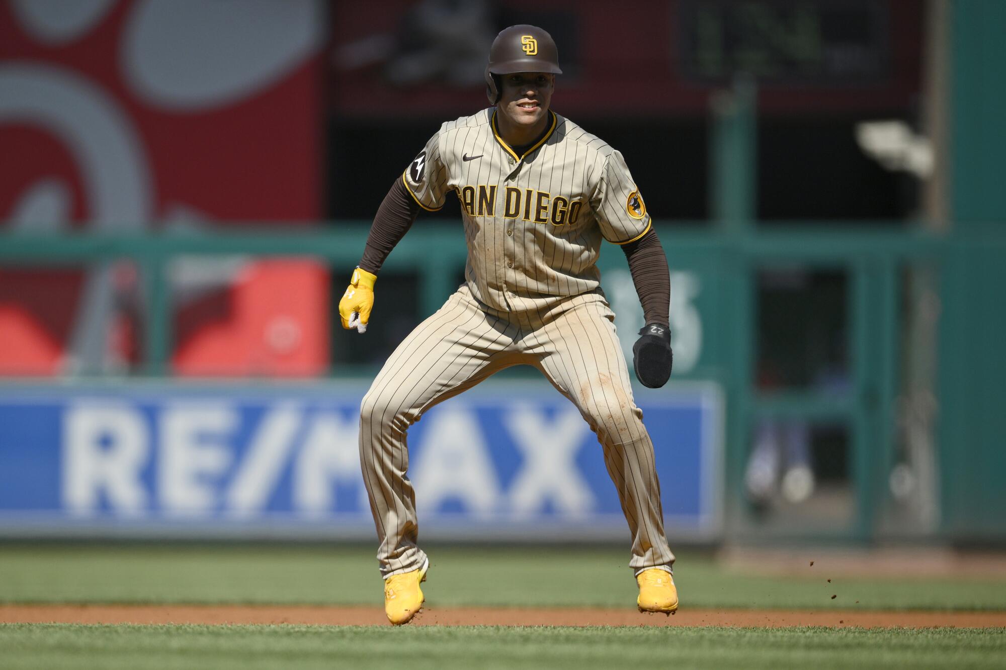 San Diego Padres' Rougned Odor bats during the first inning of a