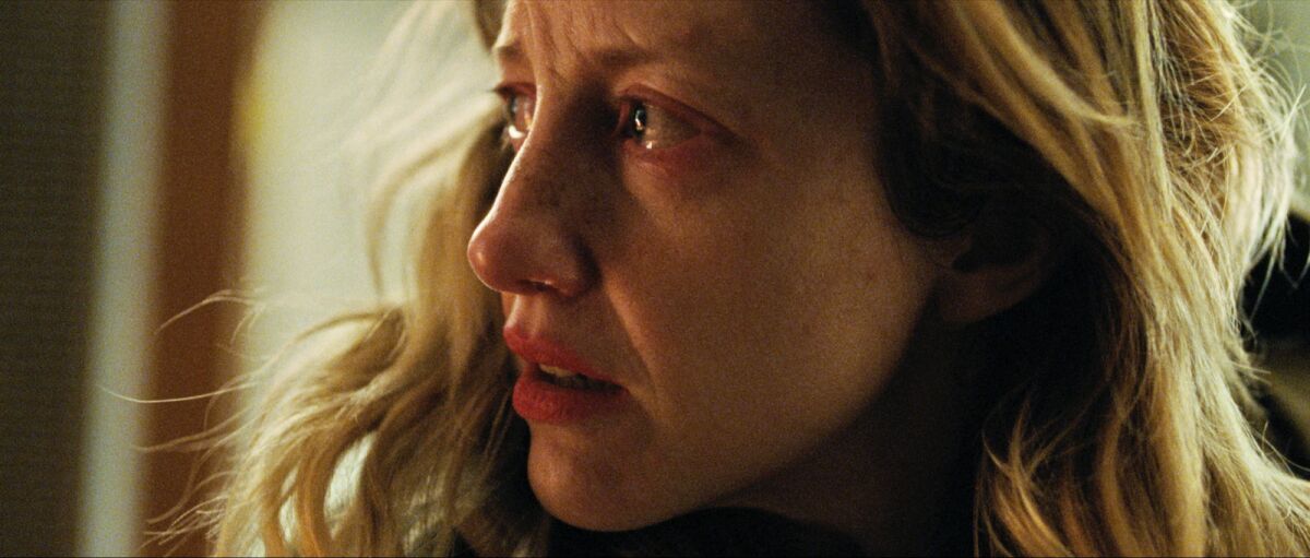 This image released by Momentum Pictures shows Andrea Riseborough in a scene from "To Leslie." (Momentum Pictures via AP)