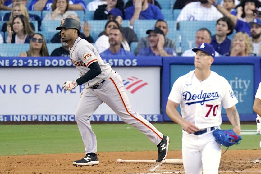 Dodgers' continuing slump drops them to third place in NL West