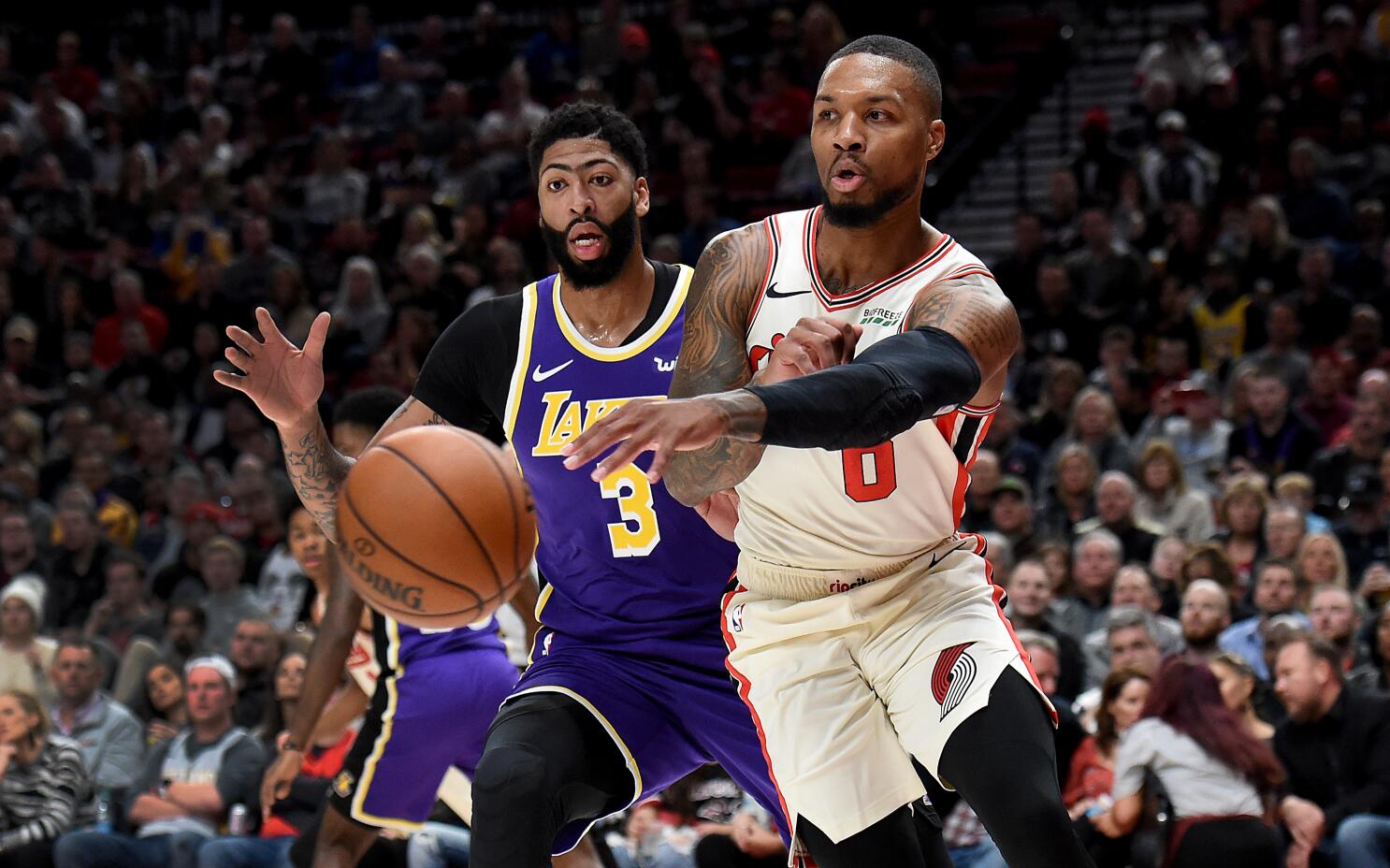 LeBron James leads Los Angeles Lakers to playoff rout of Portland