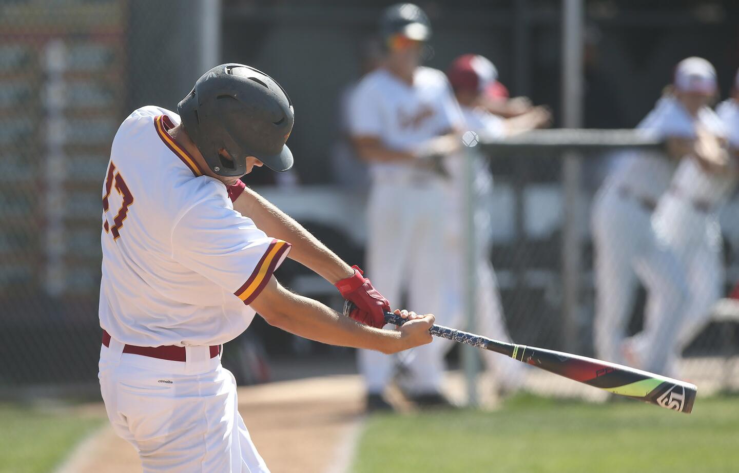 Estancia High's Justin Wood hits an inside-the-park home run in the second inning of an Orange Coast League home game against Saddleback on Wednesday.