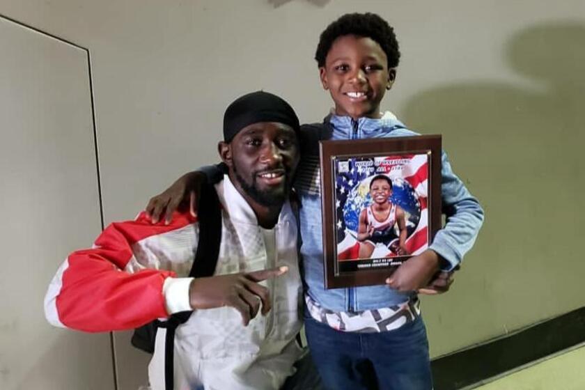 Terence Crawford with his son, Terence Crawford III