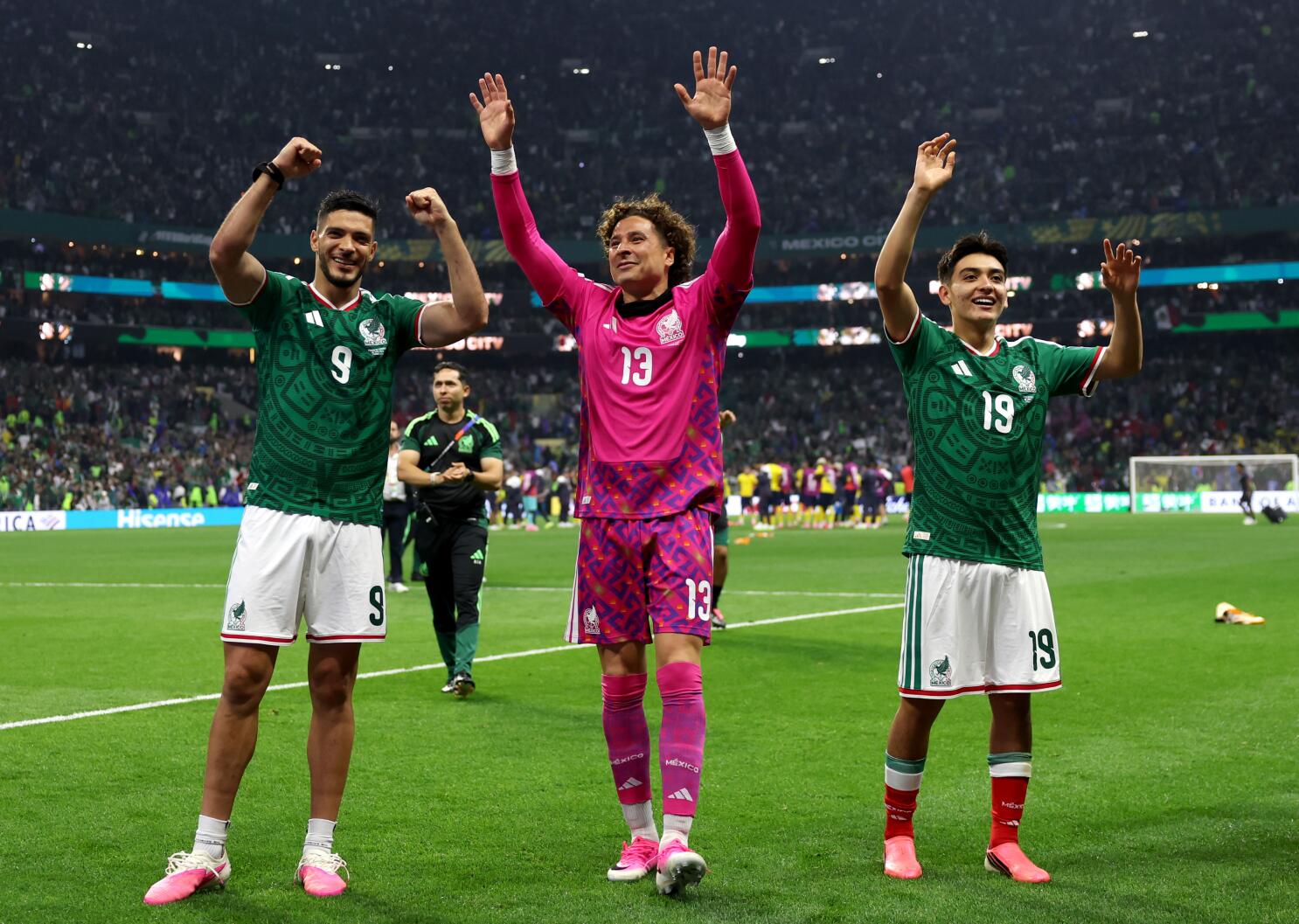 A player in action during the 2026 World Cup knockout stage