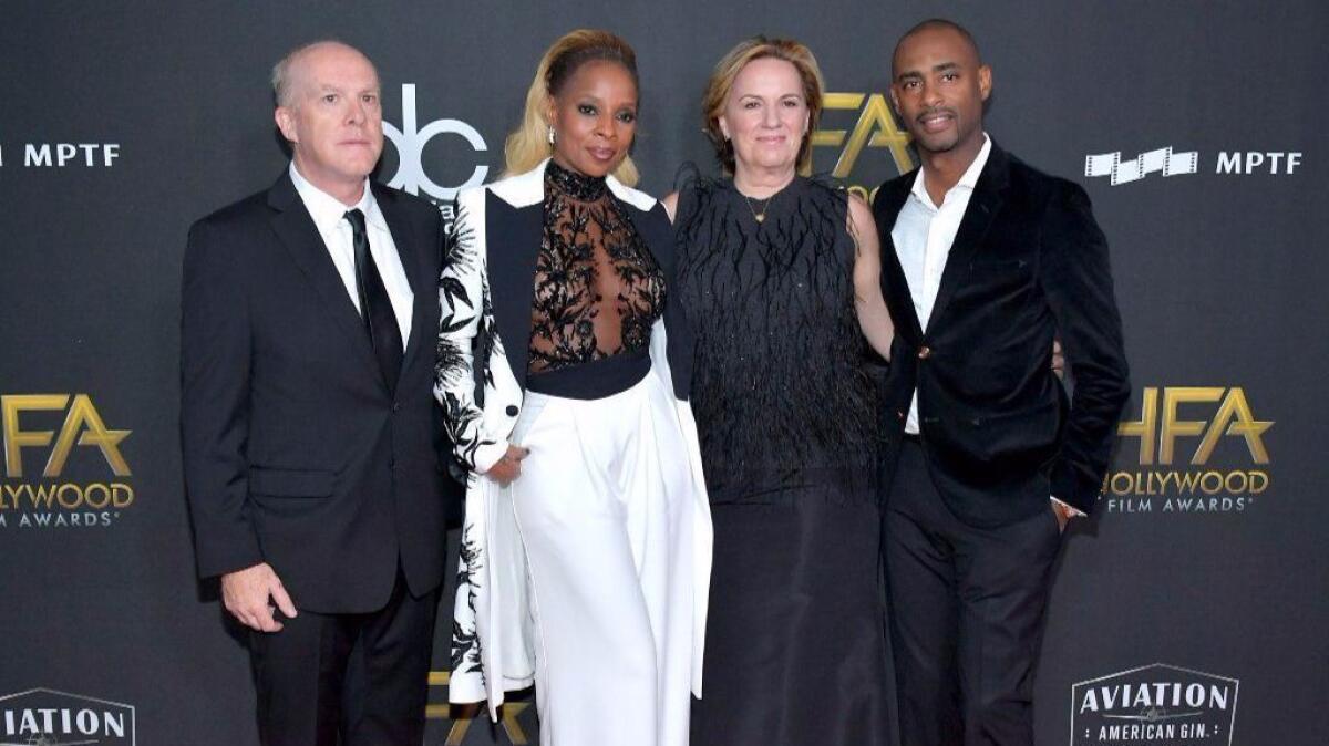 (L-R) Producer Cassian Elwes, honoree Mary J. Blige, producer Kim Roth, and producer Charles D. King attend the 21st Annual Hollywood Film Awards.