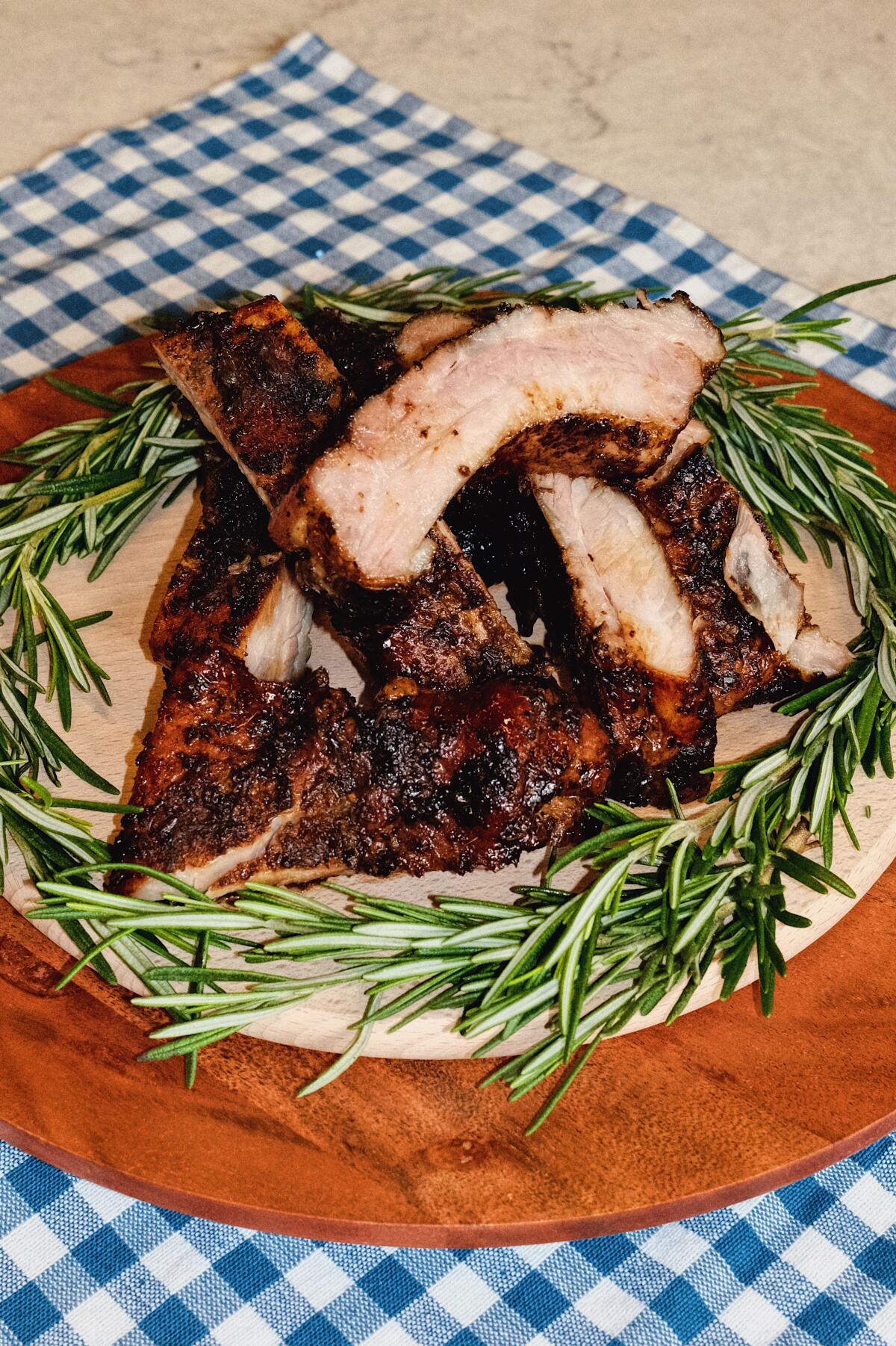 Chef Mary Sue Milliken's pork ribs