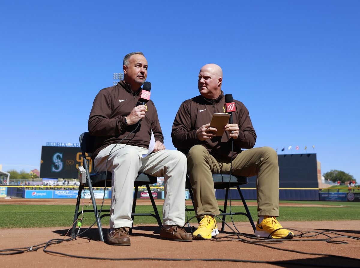 Bally Sports announcers Don Orsillo and Mark Grant 