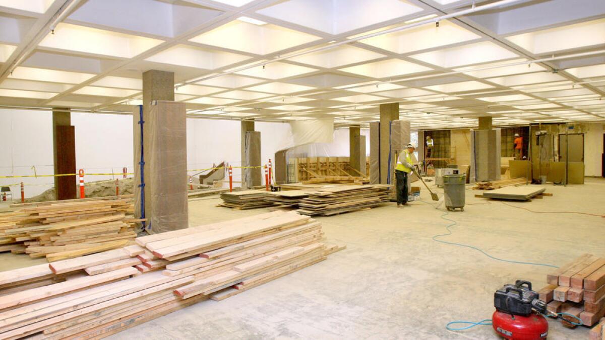 Glendale Central Library's renovation is being carried out in phases with the first and largest — a remodel of the book stacks area in the back of the library — expected to be completed in early spring.