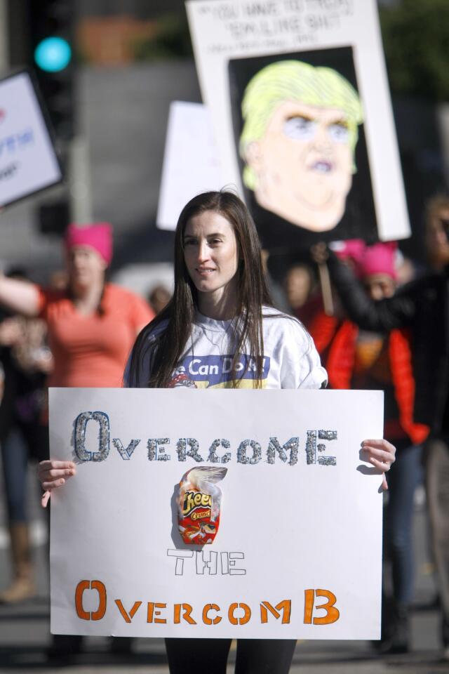 Photo Gallery: More than half million people attend the Women's March LA in downtown Los Angeles