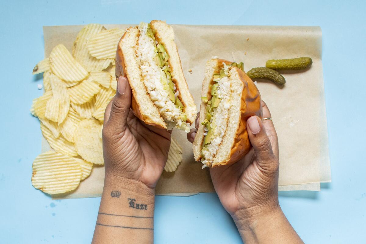 Crab Sandwich photographed at the Los Angeles Times test kitchen.