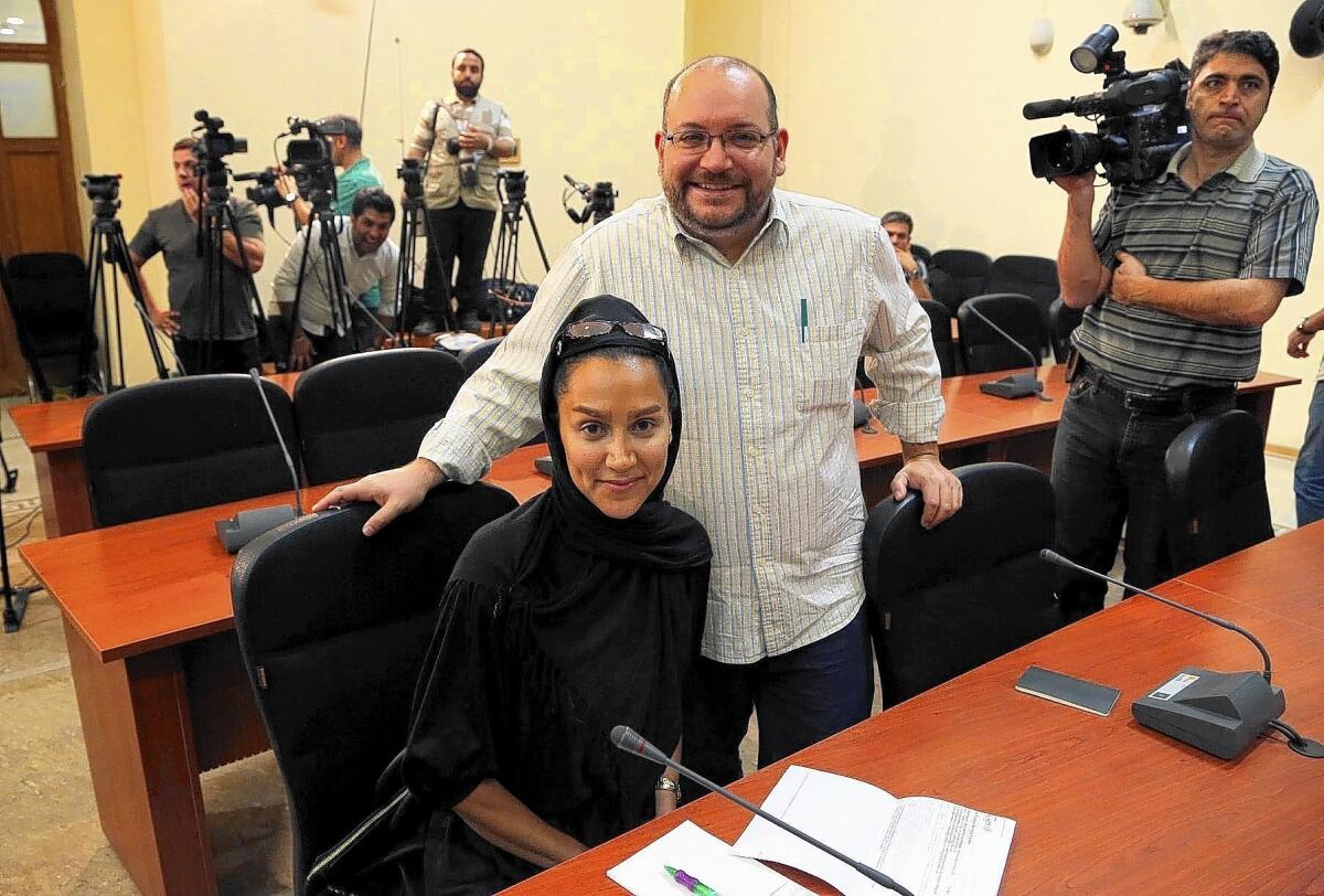 Husband-and-wife journalists Jason Rezaian and Yeganeh Salehi in Tehran in 2013. Rezaian works for the Washington Post. Iran arrested them in July 2014 and has since freed Salehi.